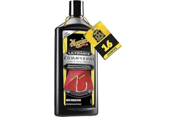 Meguiar's Ultimate Compound - Pro-Grade Car Scratch Remover, Paint Correction Compound that Removes Defects While Adding