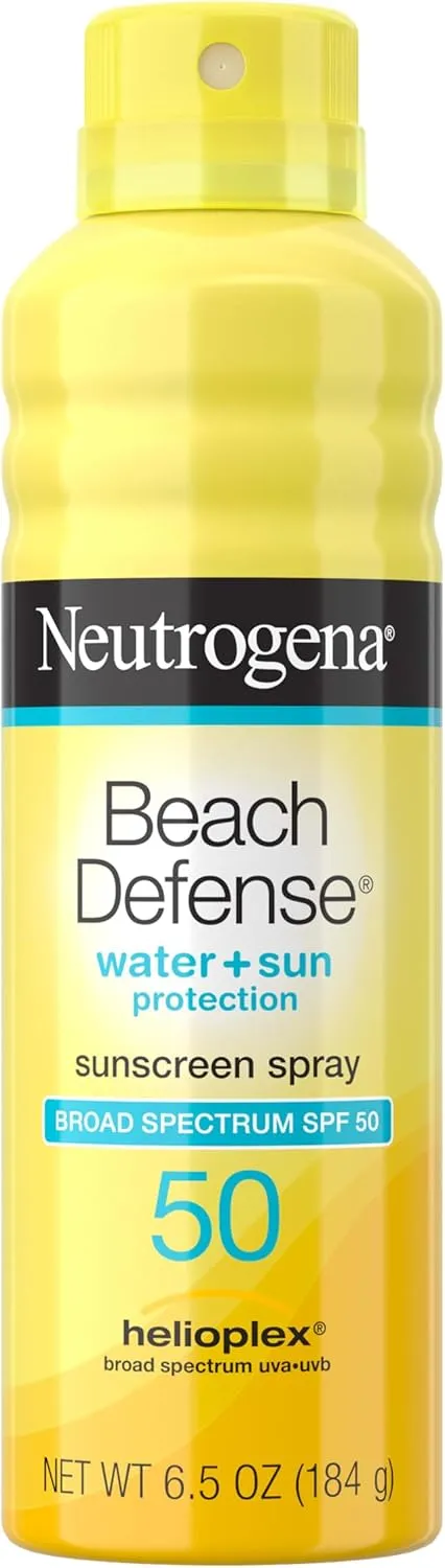 Neutrogena Beach Defense SPF 50 Sunscreen Spray, Broad Spectrum, Water Resistant 80 Minutes, 6.5 oz