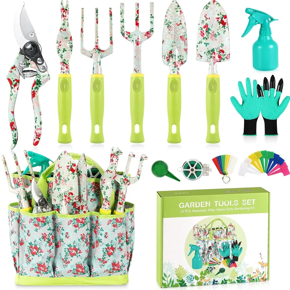 13-Piece Heavy Duty Aluminum Garden Tool Set