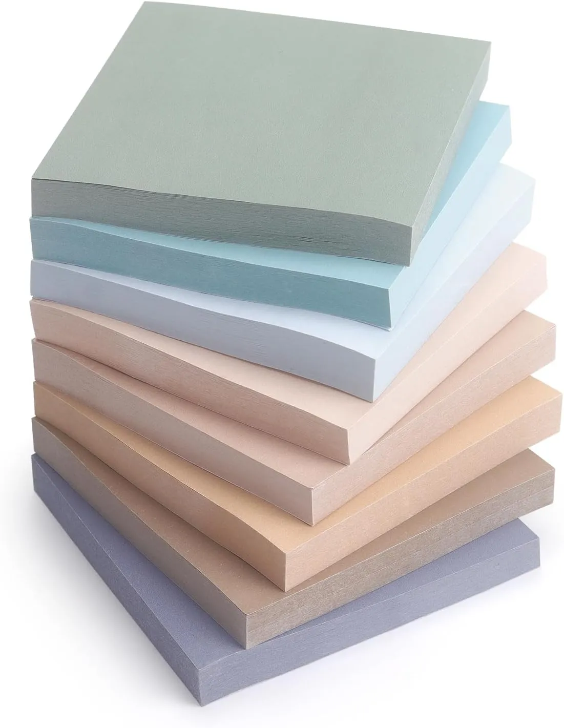 Vintage Colors Sticky Notes 3x3 inch, 8 Pads, Self-Stick Notes, Super Sticky Self-Stick Notes, 8 Sheets/Pack, 80 Sheets/Book